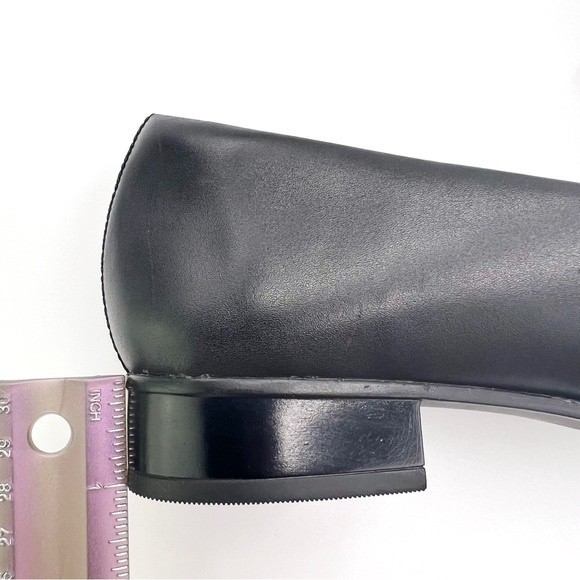 Clarks Size 7.5 Juliet Monte‎ Black Leather Patent Cap Toe Low Heels Pumps Shoes - Picture 14 of 14